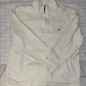 White Nautica 2XL Men’s Half Zipped Sweater